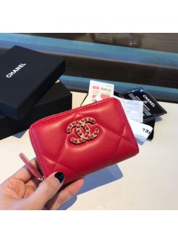 CHANEL 19 ZIPPED COIN PURSE